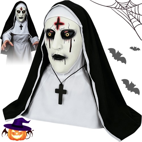 Halloween maske latex nonne - halloween,
