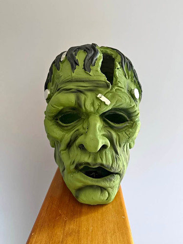Grüne monster ganzkopfmaske - grüne, monster-ganzkopfmaske