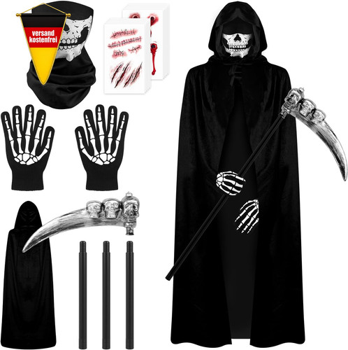Sensenmann kostüm set für - sensenmann,