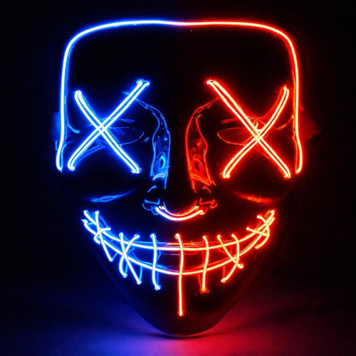 Led maske halloween purge - led,