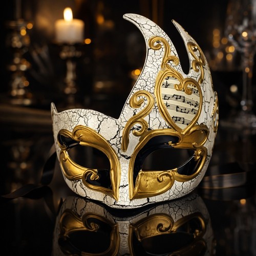 Maske venezianisch gold - maske,