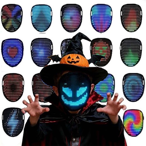 Halloween led maske totenkopf - led,