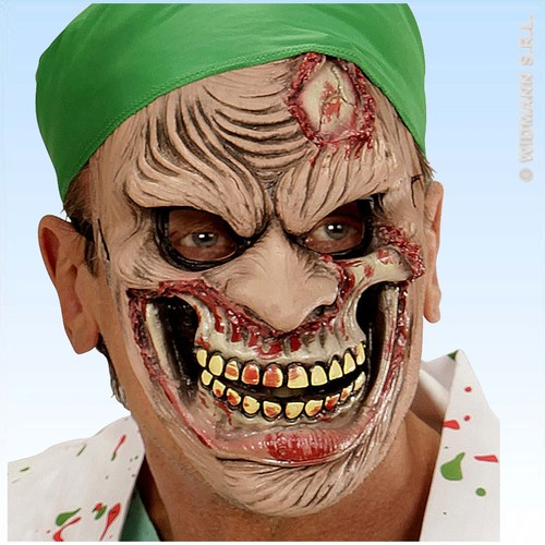 Halbmaske zombie arzt horror - halbmaske,