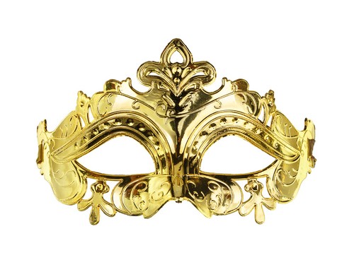 Goldene karnevalsmaske 17x9 - karnevalsmaske,