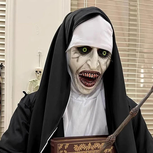 Halloween nonnen maske - nonnen, latex