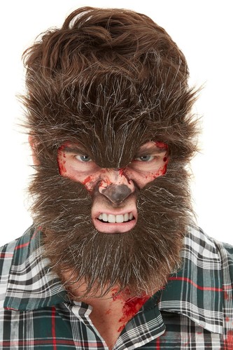 Haarige werwolf halbmaske - werwolf, fx