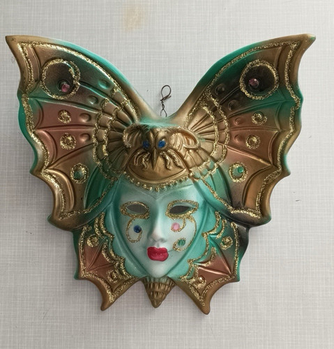 Keramik wandmaske karneval - keramik,
