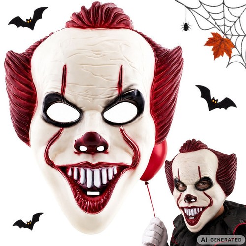 Clown maske halloween - 2x,