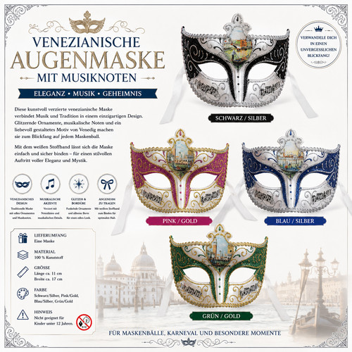 Venezianische augenmaske - venezianische,