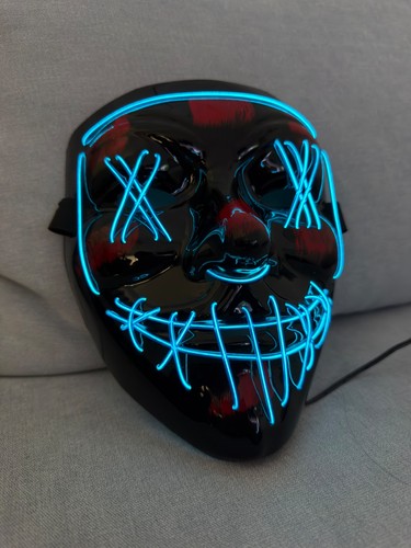 Led maske purge style blau - led,