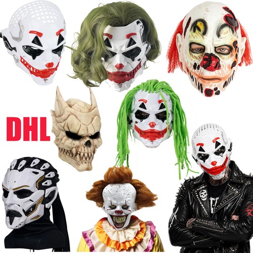 Latex clown maske - latex-clown-maske, vollkopf